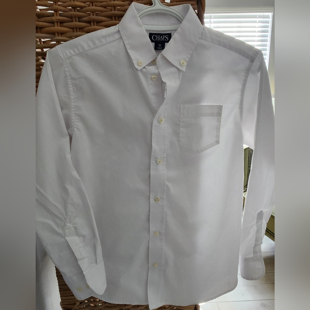 Chaps Boy's White Button-down